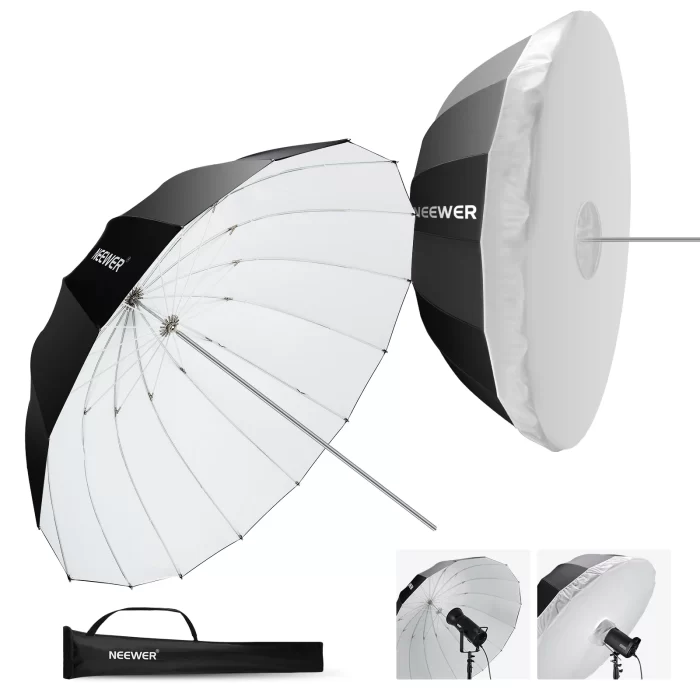 NEEWER Parabolic Reflective Umbrella with Diffuser 72''/185cm