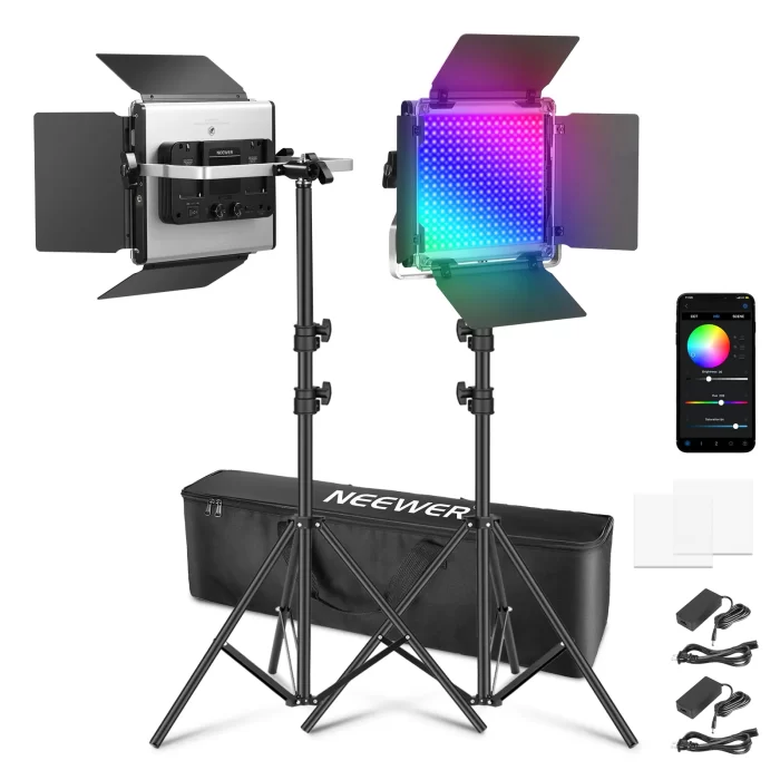 NEEWER 2 Pack Upgraded RGB 660 PRO II LED Video Light